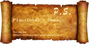 Placzintár Soma névjegykártya